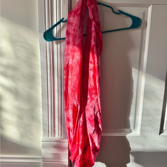 Free People Coral Pink Tie-Dye Scarf - Picture 2 of 3